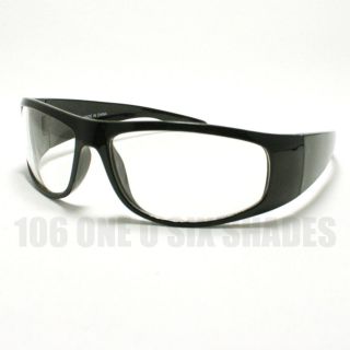 Biker Eyeglasses Motorcycle Driving Glasses for Mens Clear Lens Black