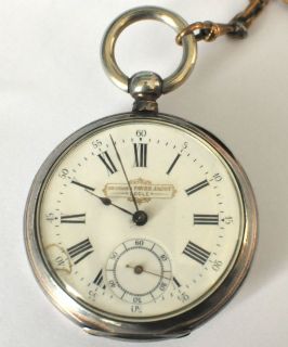 RARE Georges Favre Jacot –Locle Silver Pocket Watch