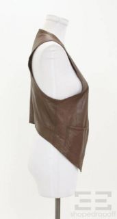 Graham Spencer Brown Leather Vest Size M