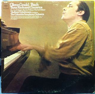Glenn Gould Bach Three Keyboard Concertos LP VG ml 6401 Vinyl 1A Mono