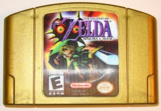 Gold Legend of Zelda Majoras Mask Nintendo 64 N64 Collectors Edition