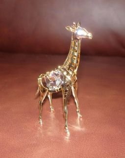 Giraffe 24K Gold Plated Figurine with Best Austrian Crystals Baby