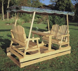 Cedar Wood Rustic Deluxe Garden Glider Outdoor Porch Furniture