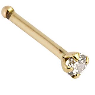 NOSE RING. This is a solid 14KT Nickel Free Yellow Gold nose bone