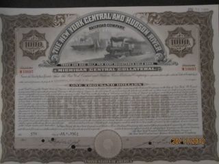 The New York Central and Hudson River Registered Gold Bond