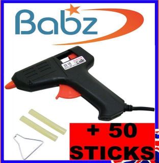 Mini Hot Melt Glue Gun 14 Glue Sticks Hobby Craft Adhesive Plastic