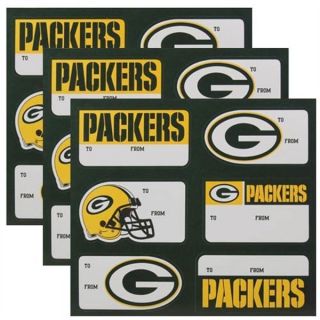 Green Bay Packers Logo NFL Team Adhesive Holiday Gift Stickers 3
