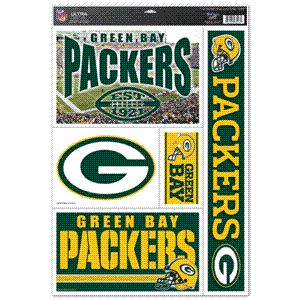 Green Bay Packers NFL Football 11 x 17 Ultra Clings Decal New