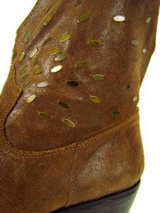  brown vintage collection NINE WEST GERTRUDE ankle western boots sz 8 M