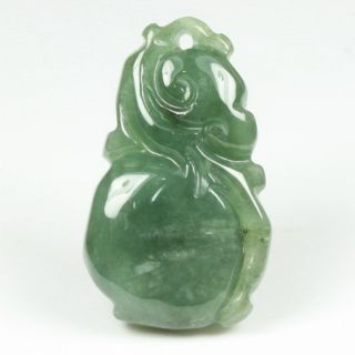  of Gourd Ruyi Translucent green pendant Chinese Jade