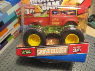 Hot Wheels Monster Jam Truck Grave Digger Diecast Edge Glow 30th Anniv