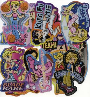 15 Different New 3 x 4 Girl Glitter Stickers Sports