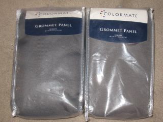 Colormate Summit Grommet Charcoal Gray 84 Panel Set of 2 NIP