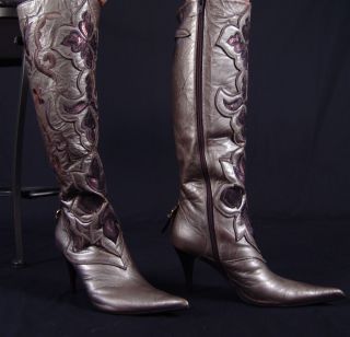 Giancarlo Paoli Luxurious Italian Hand Crafted Catwalk Womens Boots EU