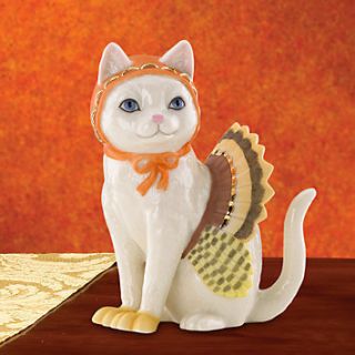  Gobbler Cat in Thanksgiving Turkey Gobler Figurine New Free