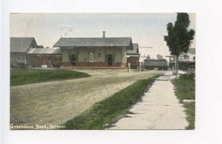 Greensboro Bend VT Railroad Station Train Depot Postcard