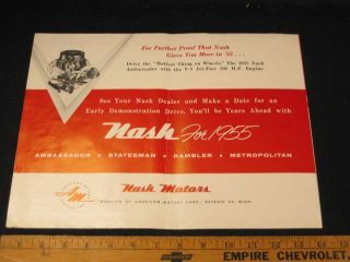 1955 Nash Style Sensation Car Brochure w Lee Meriwether