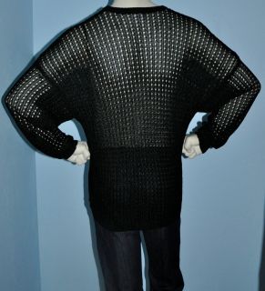 Gianni Versace Black Open Knit Sweater Size 48