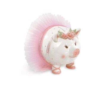  Ballerina Ballet Baby Girls Coin Piggy Bank Ceramic Jumbo Large