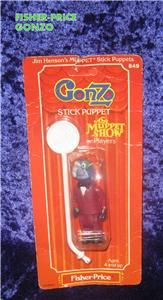 Vintage 1979 Muppets Show Gonzo Stick Puppet Toy Jim Henson NIP New
