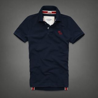  Hollister Men’s Polo Tee Shirt Top Goodnow Mountain Navy logo S