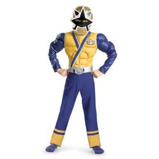Power Rangers Samurai Super Samurai Gold Ranger Muscle Costume Sz 10