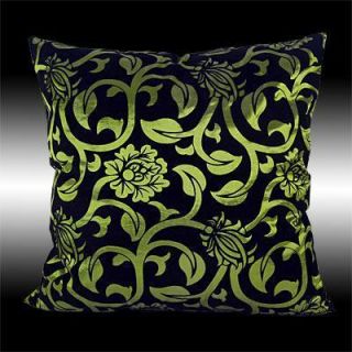 Black Flock Green Throw Pillow Case Cushion Covers 17