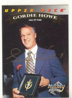 Gordie Howe Signed Upper Deck 1992 93 Hockey Heroes Card Auto