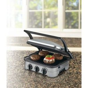  Griddler Gourmet Contact Grill Panini Press, Open Grill & Flat Griddle