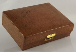 ANTIQUE VINTAGE LEATHER TRAVEL JEWELLERY DISPLAY BOX JEWELRY CASE (M17