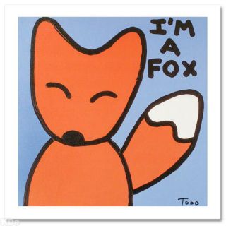 Todd Goldman Art I Am A Fox Original Limited Edition Giclee on