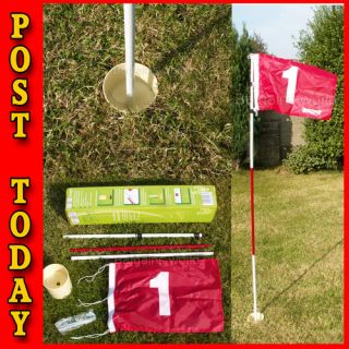 Full Size Practice Golf Flag Pin Cup Hole Putting Chipping Driving Set