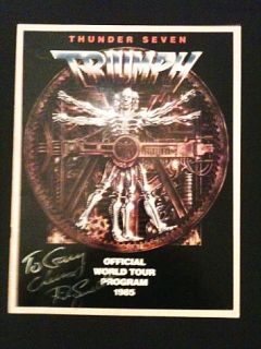 Triumph Rik Emmett RARE Signed Thunder 7 Tour Program