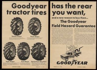 1972 Goodyear Tractor Tires 2 Page Ad