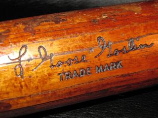 Rare 1920s GOOSE GOSLIN Louisville Slugger Game Used Vintage Baseball