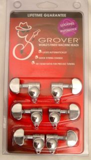 Grover 106C 3x3 Original Chrome Self Lock Tuning Machine Heads Locking