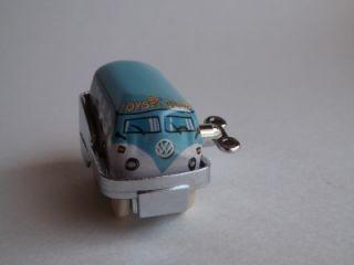  Up Metal Travelling Bus Tin Toy Game Track VW Van Original Box