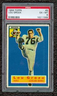 1956 Topps Lou Groza 9 PSA 6 Cleveland Browns Football