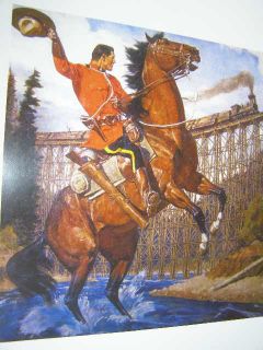 Canadian Mountie RCMP print, Arnold Friberg Horse, Trai