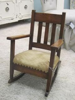 arts crafts style child s rocking chair 