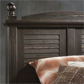 sauder harbor view twin headboard in antiqued paint 284015 rustic and
