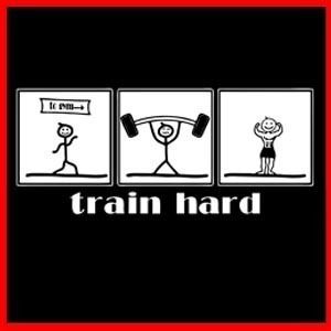 Train Hard Muscle Training Personal Protein Gym T Shirt