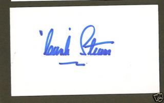 Hank Stram Signed Football Index Card 1923 2005