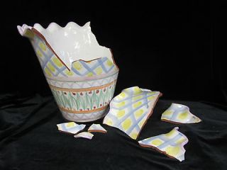 MacKenzie Chil​ds Collectable Pottery Mosaic Pieces Broken Planter