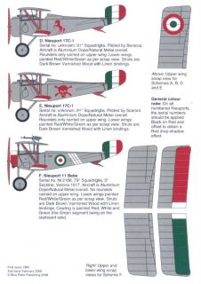 Blue Rider Decals 1 48 WWI Italian Squadron Markings