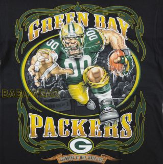 Packers Running Back T Shirt Black NFL Green Bay Football Baba