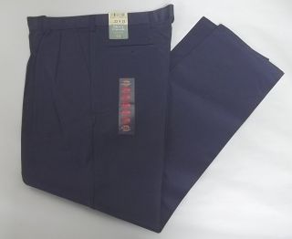 New Mens Navy Blue Dickies Traditional Fit Pleat Work Casual 33 x 32