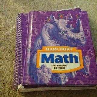 Harcourt Math 4th Grade Textbook and Spiral Edition