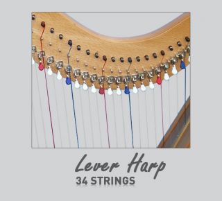  round back 34 strings lever harp select 2 get