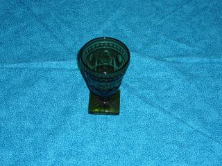 Vintage Indiana Glass Co Green Park Lane Wine Goblet